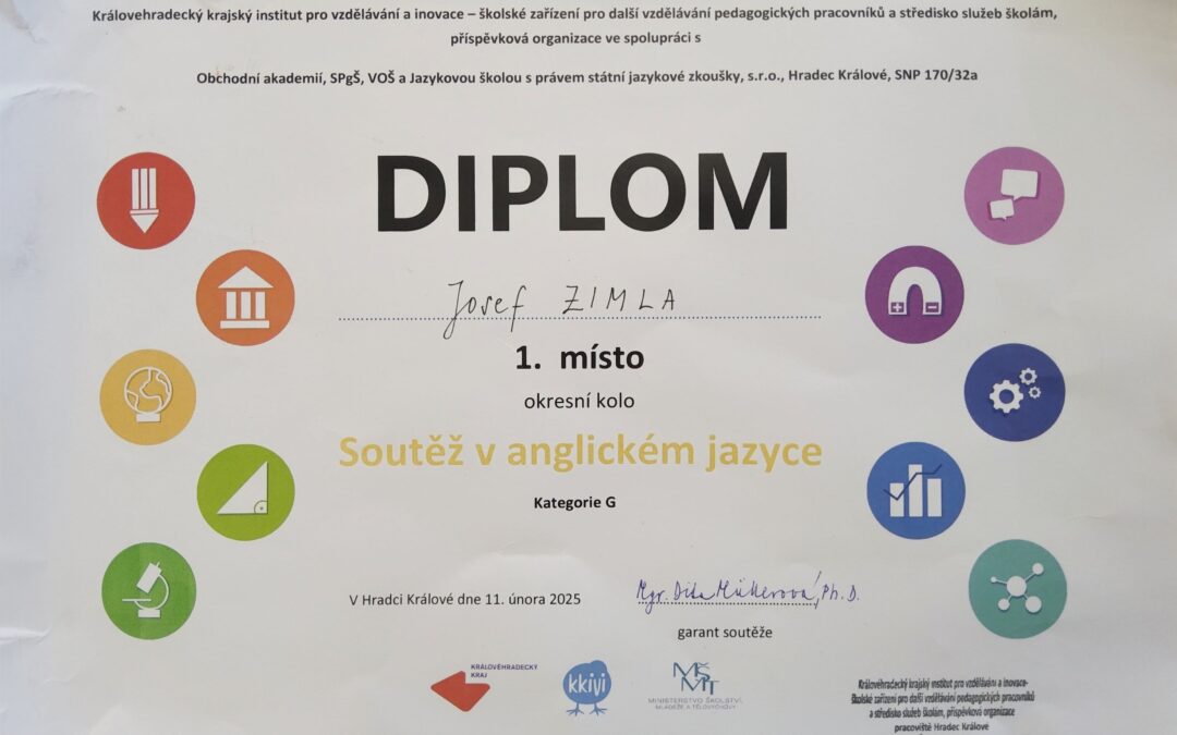 Okresní kolo Soutěže v AJ v kategorii gymnázií